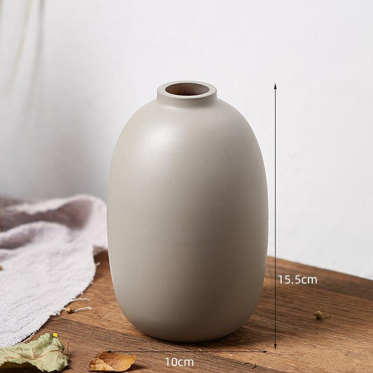 Retro Glass Vase, Creative Dry Flower Decoration, Living Room, Bedroom, Simple Desktop Flower Arrangement - Pacisia