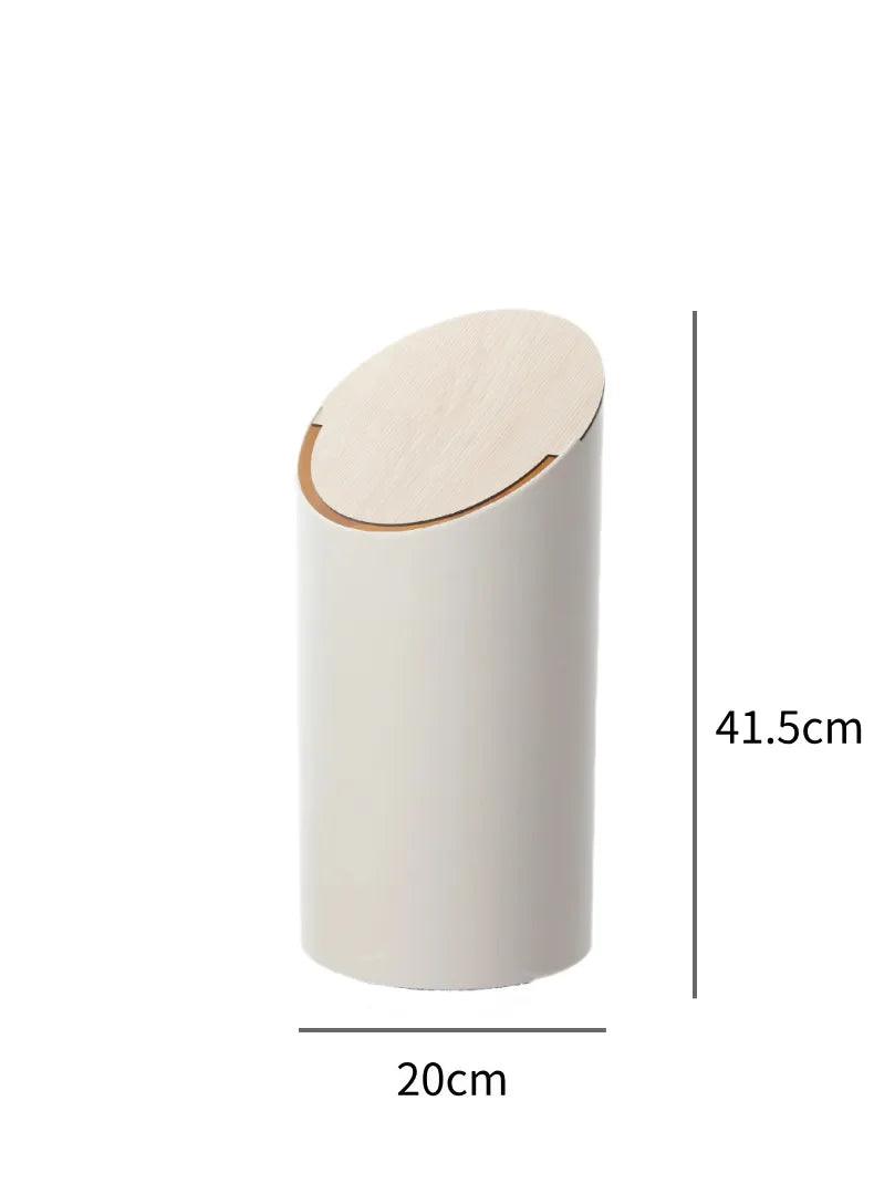 Trash Can Tube for Home Living Room and Office Exported From Japan Muji Series High-end Creative Paper Basket B&B with Lid - Pacisia