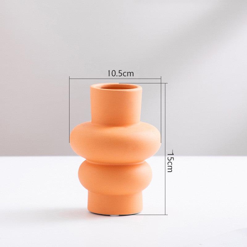 Ceramic Vase Flower Nordic Minimalist Living Room Decoration - Pacisia