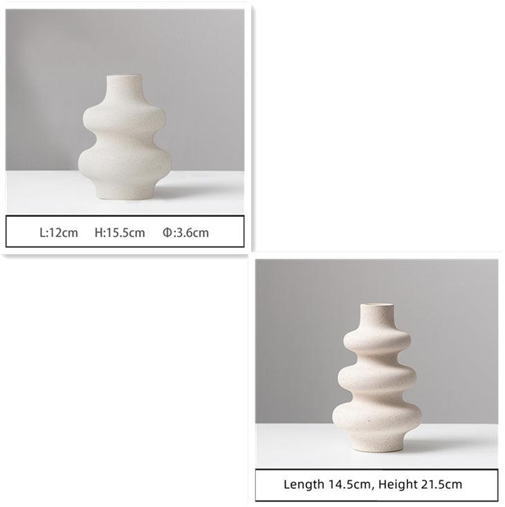 Creative New Unglazed Vase Frosted Particle Ceramic Ornament - Pacisia