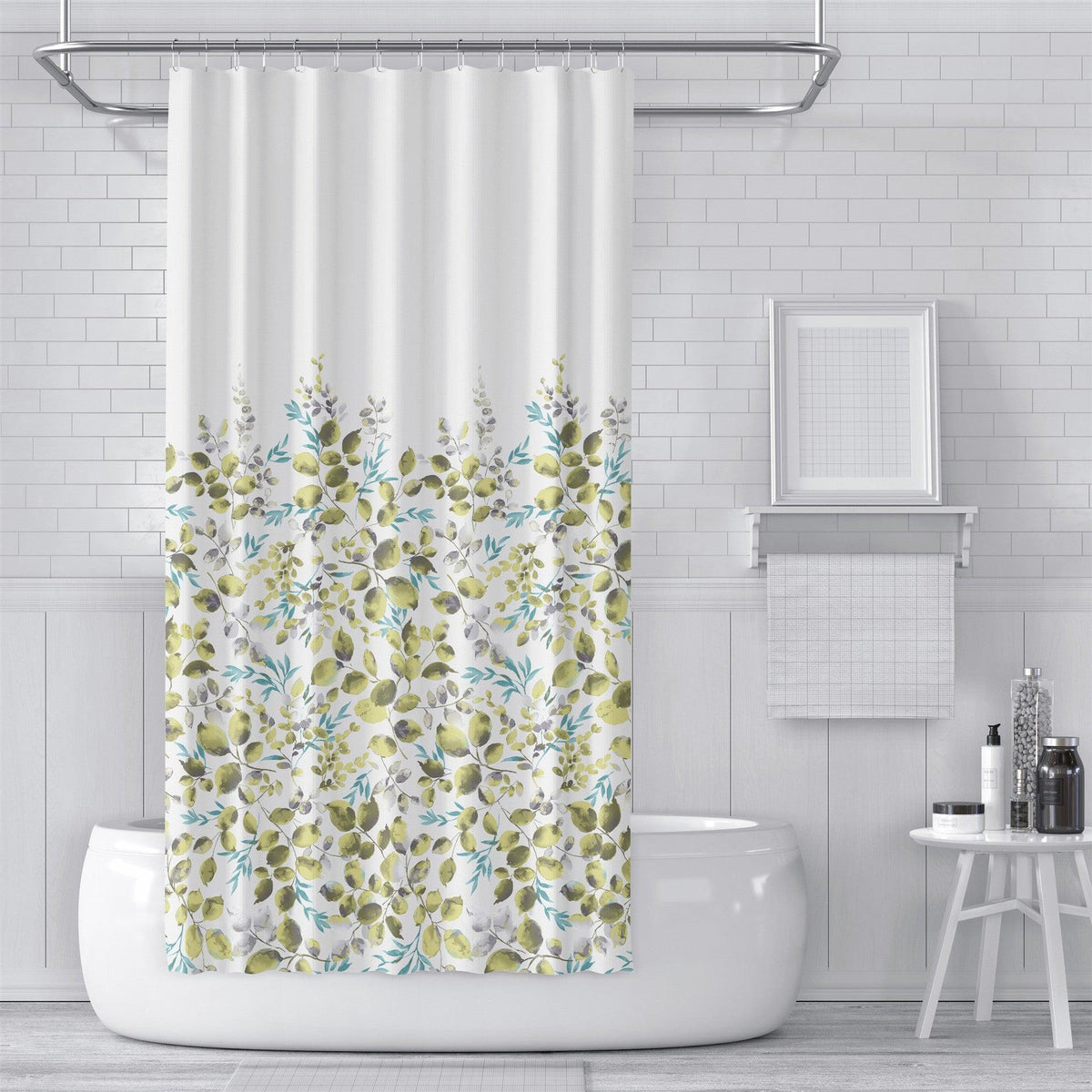 Digital Printing Shower Curtain Cloth Green Plants - Pacisia
