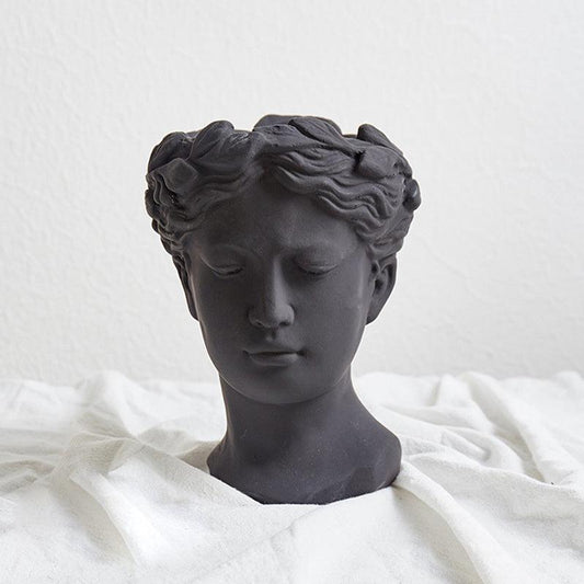 European Style Art Vase Cement Head Flower Pot - Pacisia