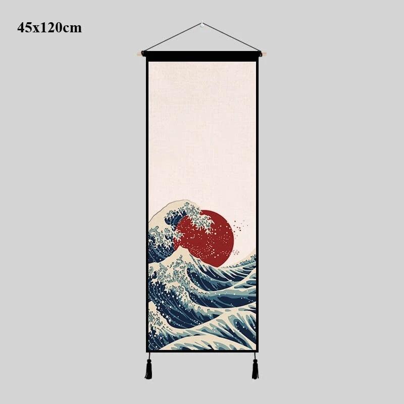 Japanese style living room background wall tapestry - Pacisia