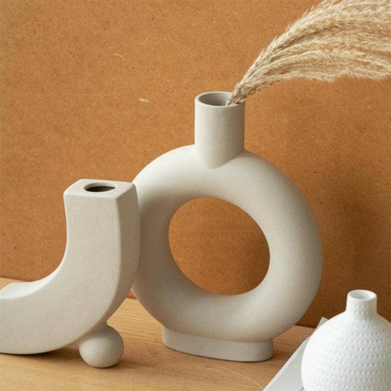 Nordic Ceramic Vase Home Decoration Decoration White Vegetarian - Pacisia