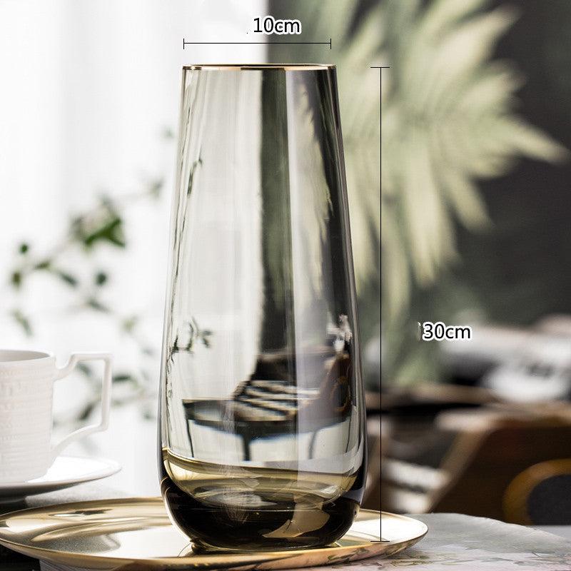 Nordic Modern Minimalist Countertop Living Room Dining Table Light Luxury Glass Vase - Pacisia