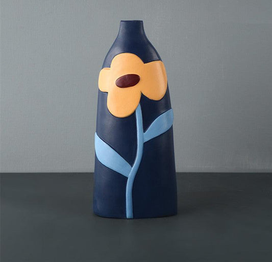 Retro Style Creative Painted Ceramic Vase Decoration - Pacisia