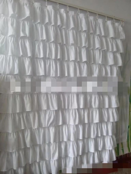 Shower Curtain Plain Lace Polyester Shower Partition Lace - Pacisia