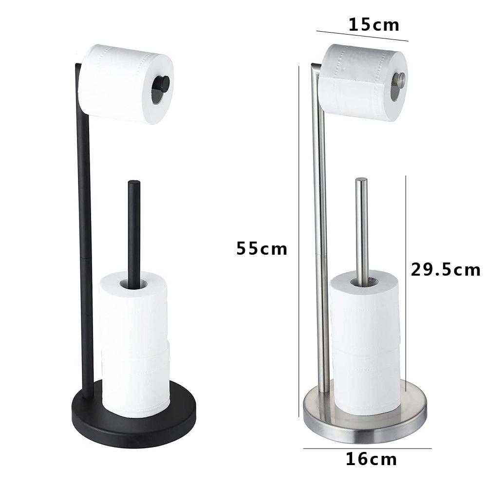 Vertical Roll Holder With Paper Towel Storage Organizer Stainless Steel - Pacisia