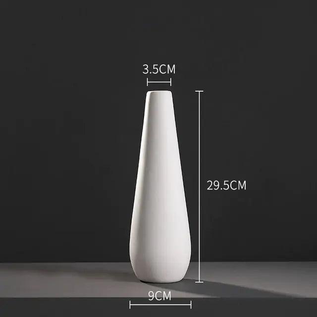 White Porcelain Flower Vases - Pacisia