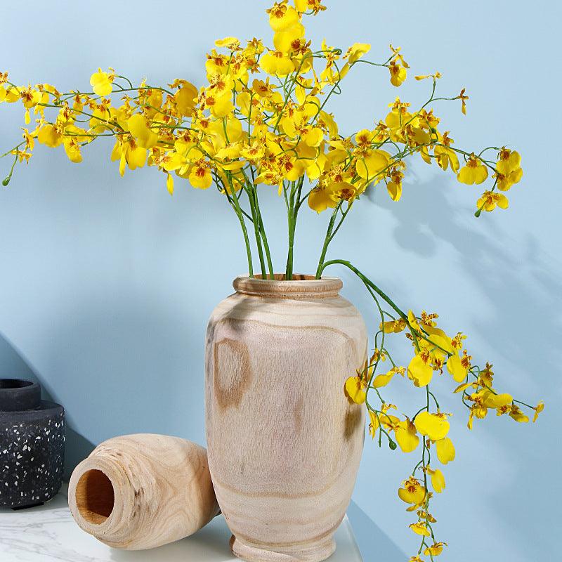 Wooden Vase Decoration Living Room Solid Wood Tableware Vase Decoration Home Decoration - Pacisia