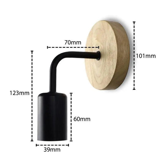 Wood Wall Lamp Vintage Sconce Wall Lights Fixture E27 110V 220V Bedside Retro Lamp Industrial Decor Dining Room Bedroom Light - Pacisia
