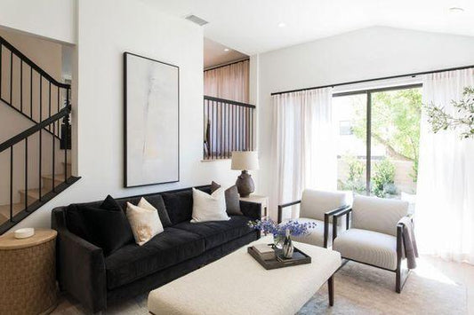 neutral tone lounge room home decor
