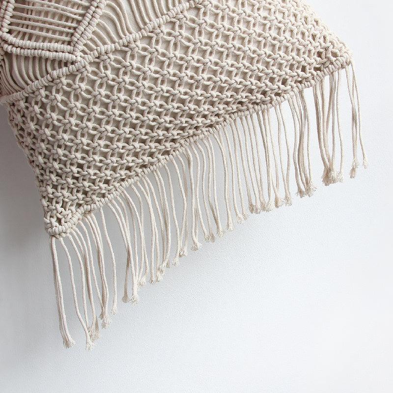 Cotton Rope Hand-woven Tassel Pillow Model Room Hotel Pillow Bohemian Pillow Tapestry - Pacisia