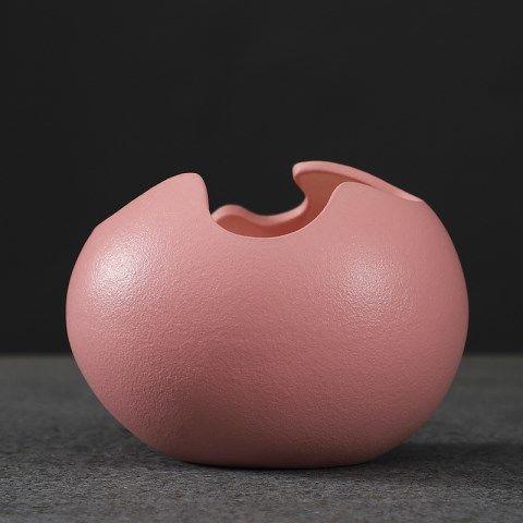 Eggshell Living Room Ceramic Hydroponic Vase Pot Desktop Flower Small And Simple Indoor Green Dill - Pacisia