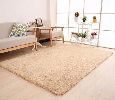 Living Room Rug Area Solid Carpet Fluffy Soft Home Decor White Plush Carpet Bedroom Carpet Kitchen Floor Mats White Rug Tapete - Pacisia