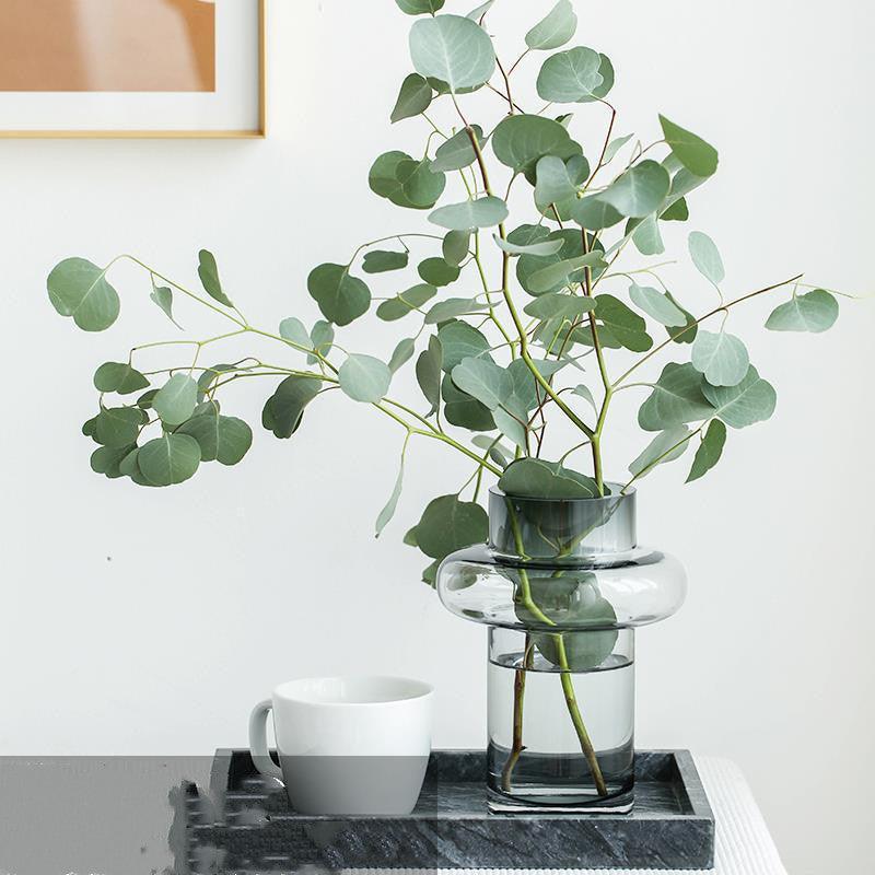 Small Glass Vase Flower Arrangement Water Cultivation Shooting Dining Table Indoor Living Room - Pacisia