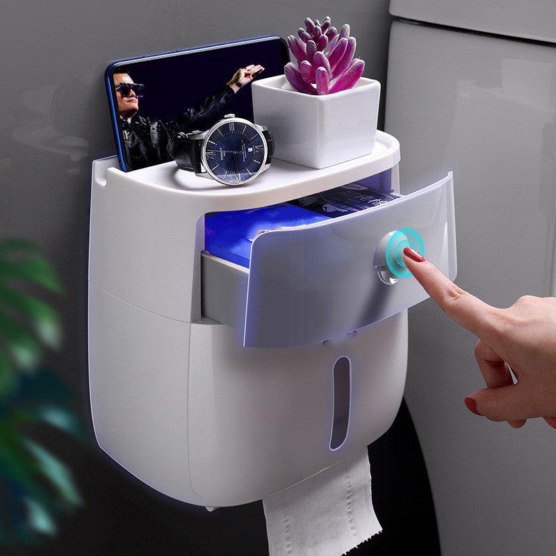 Double-layer Toilet Box, Toilet Rack, Pumping Box, Punch-free Tissue Holder, Toilet Paper Toll Tube - Pacisia