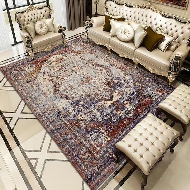 Vintage Bohemian Carpet for Living Room Rectangle Area Rugs Persian Style Rectangle Area Rugs Soft Non-Slip Bedroom Study Mats - Pacisia
