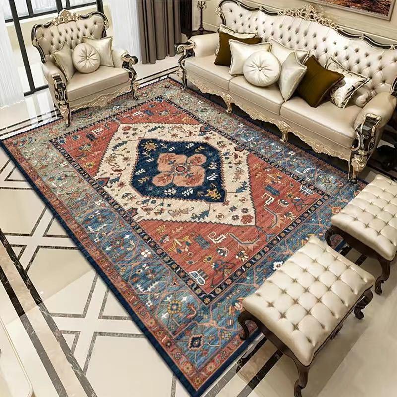 Vintage Bohemian Carpet for Living Room Rectangle Area Rugs Persian Style Rectangle Area Rugs Soft Non-Slip Bedroom Study Mats - Pacisia