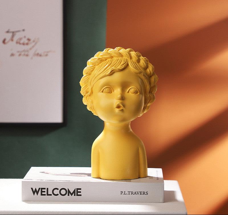 Nordic sculpture portrait creative decoration living room art abstract statue soft decoration porch model house crafts - Pacisia