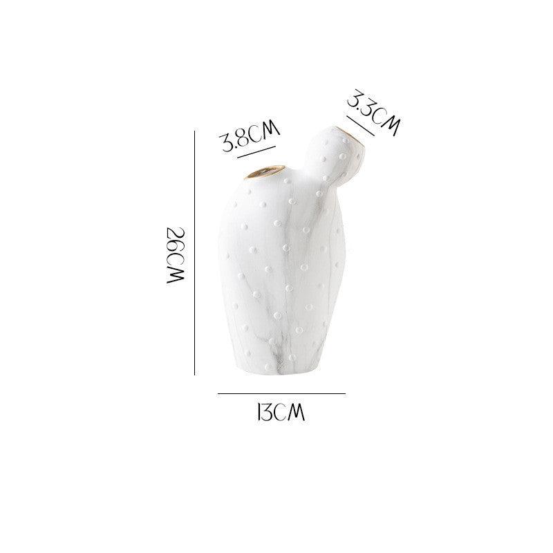 Nordic Desktop Ceramic Vase Decoration Creative Soft Decoration Crafts Dried Flower Simulation Flower Ceramic Flower Arrangement - Pacisia