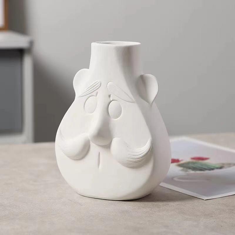 Home Furnishing Simple European Style Ornaments Dried Flowers Floral Ornaments Ceramic Vase - Pacisia