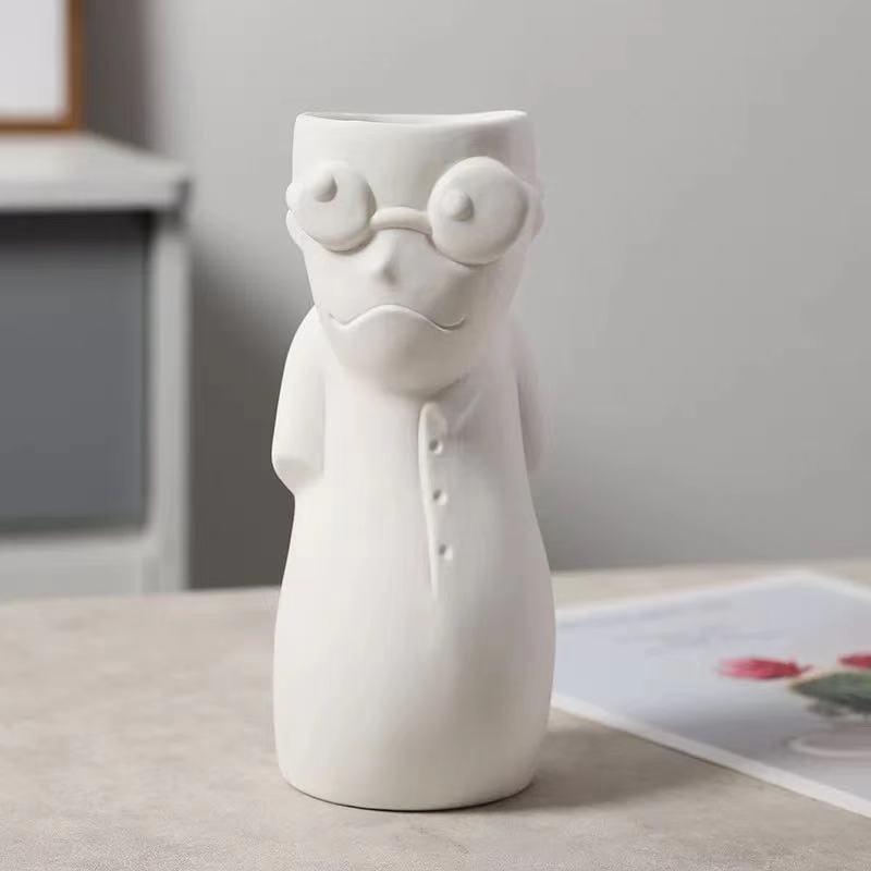 Home Furnishing Simple European Style Ornaments Dried Flowers Floral Ornaments Ceramic Vase - Pacisia