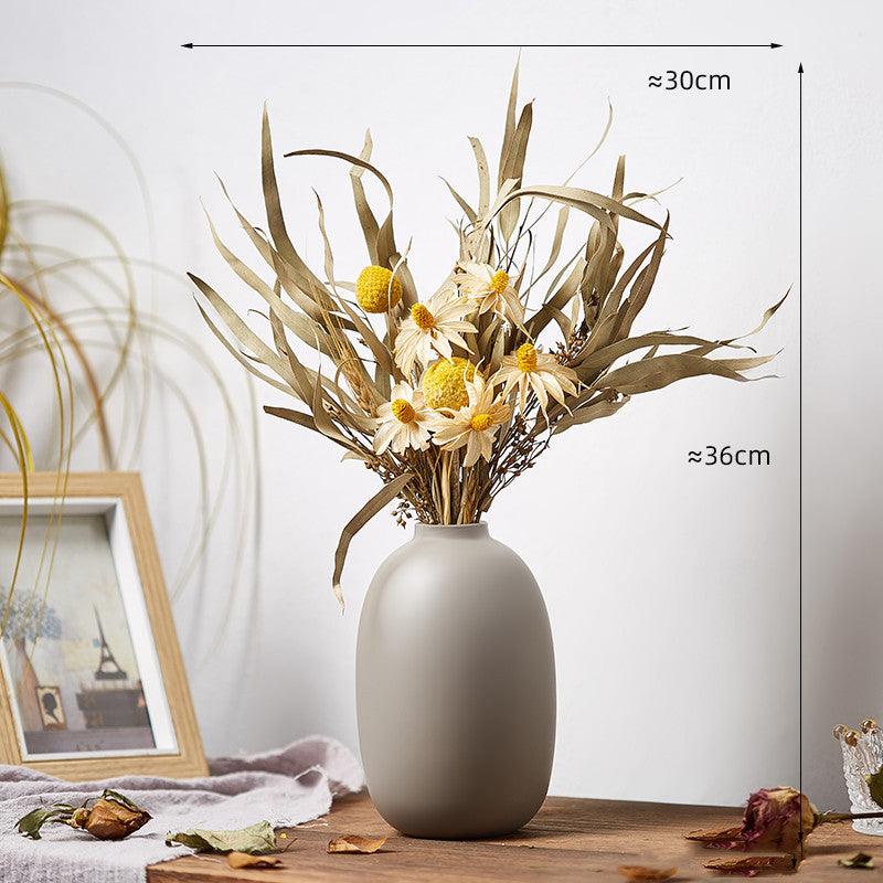 Retro Glass Vase, Creative Dry Flower Decoration, Living Room, Bedroom, Simple Desktop Flower Arrangement - Pacisia