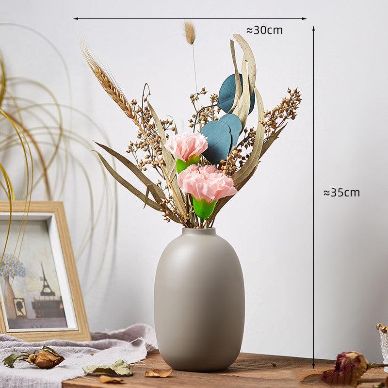 Retro Glass Vase, Creative Dry Flower Decoration, Living Room, Bedroom, Simple Desktop Flower Arrangement - Pacisia