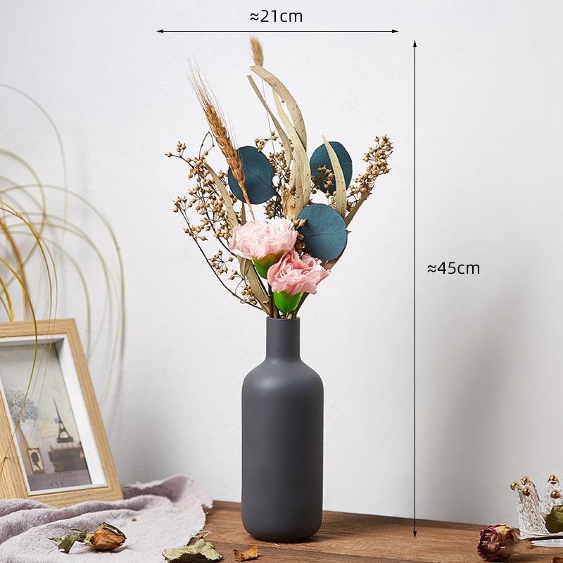 Retro Glass Vase, Creative Dry Flower Decoration, Living Room, Bedroom, Simple Desktop Flower Arrangement - Pacisia