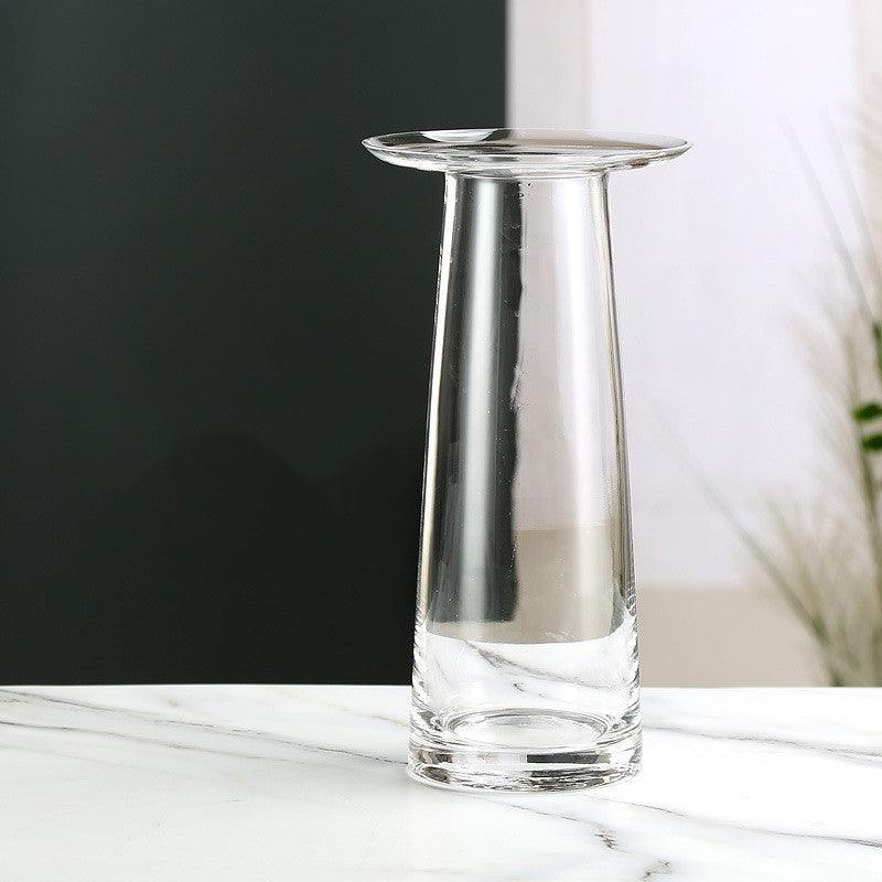 Flat Stained Glass Flower Arrangement Flower Arrangement Home Decoration Living Room Dining Table Creative Decoration Transparent Vase - Pacisia