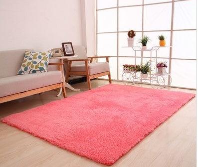 Living Room Rug Area Solid Carpet Fluffy Soft Home Decor White Plush Carpet Bedroom Carpet Kitchen Floor Mats White Rug Tapete - Pacisia