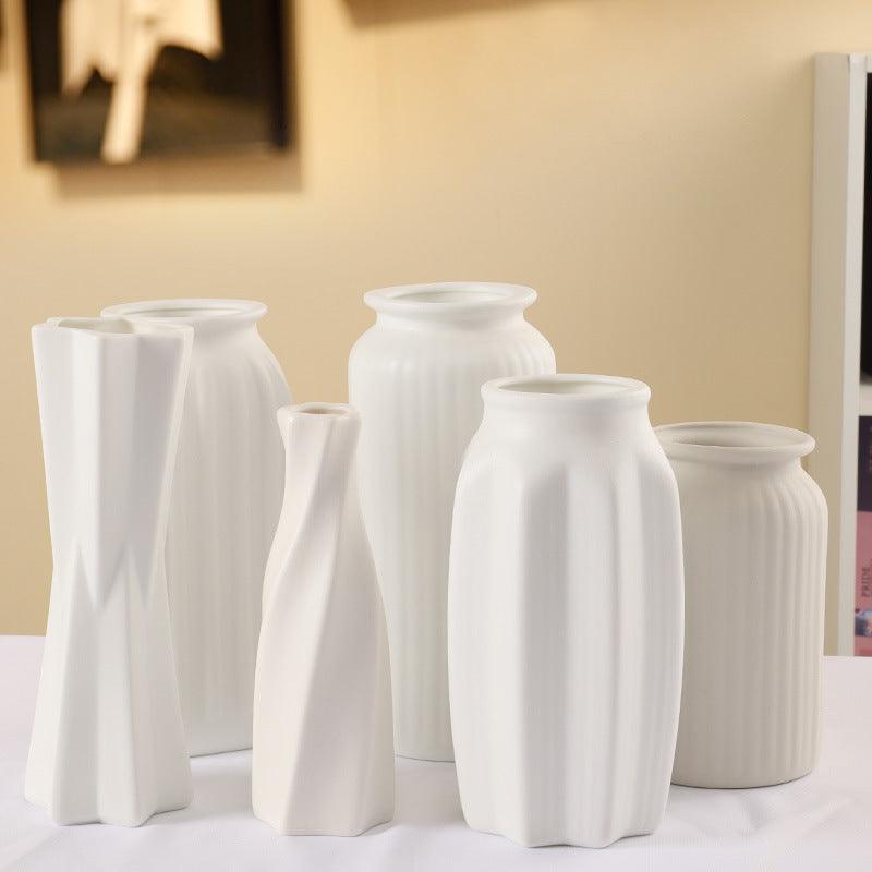 Ceramic Vase Frosted Particle Ceramic Dried Flower Vase Wholesale Living Room Decorative Flower Arrangement Ornaments - Pacisia
