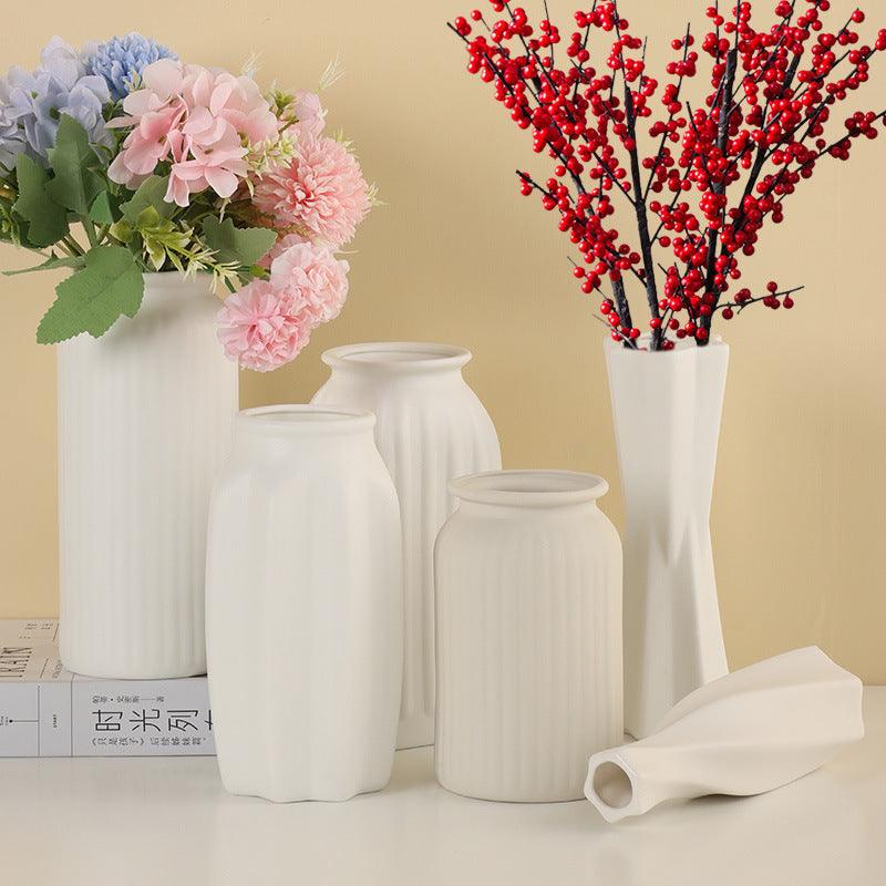 Ceramic Vase Frosted Particle Ceramic Dried Flower Vase Wholesale Living Room Decorative Flower Arrangement Ornaments - Pacisia