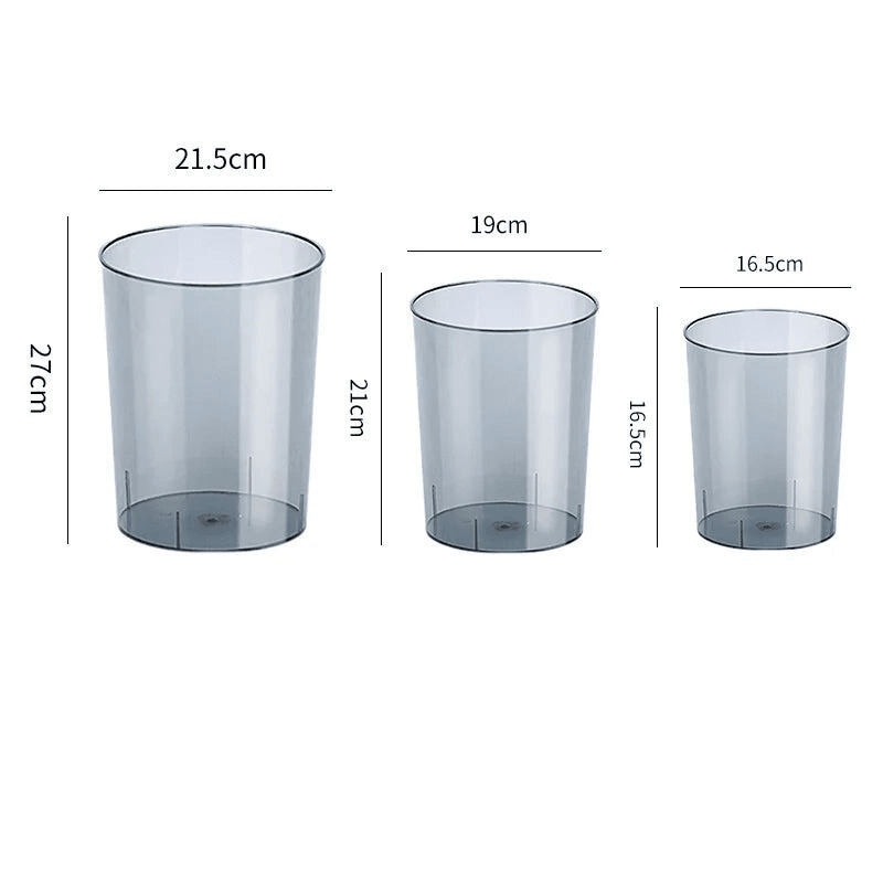 Luxury Transparent Trash Can Without Lid Garbage Bin Home Office Rubbish Nordic Garbage Container Waste Basket Kitchen Dustbin - Pacisia