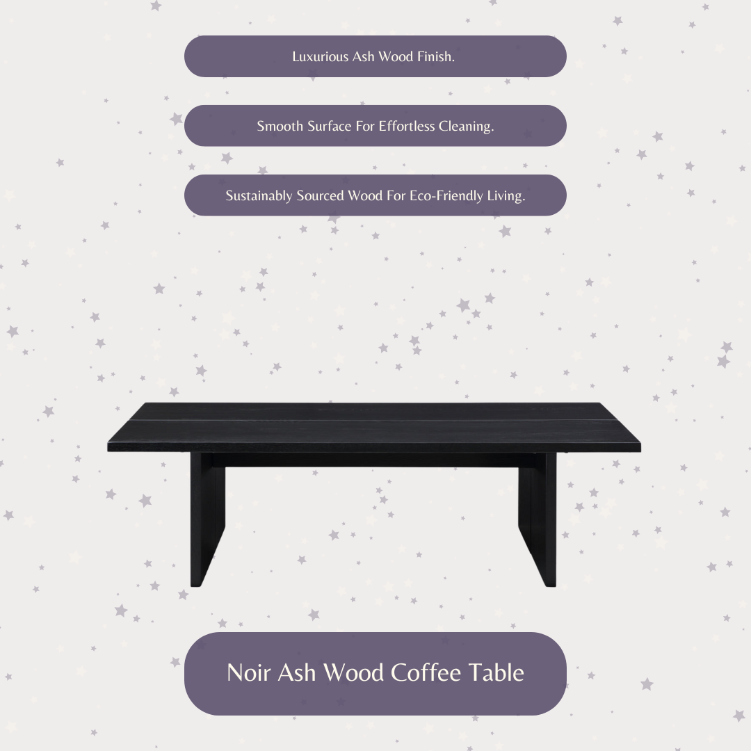 Noir Ash Wood Coffee Table