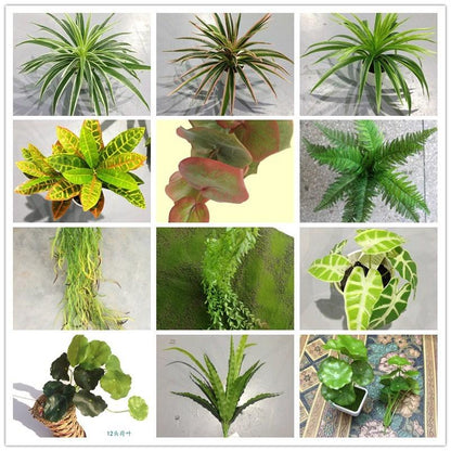 Fake Grass Potted Artificial Flower Window Decoration Small Ornament Hanging Basket - Pacisia