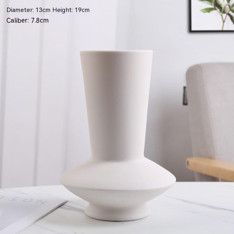 Home Decoration Ceramic Vase Dried Flower Arrangement Vase Starry Sky Minimalist Creative Decoration White Living Room - Pacisia