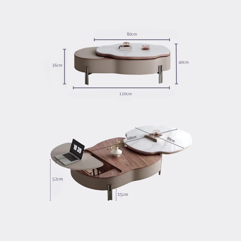 Nova Retro Lift Top Coffee Table - Modern Solid Wood Design
