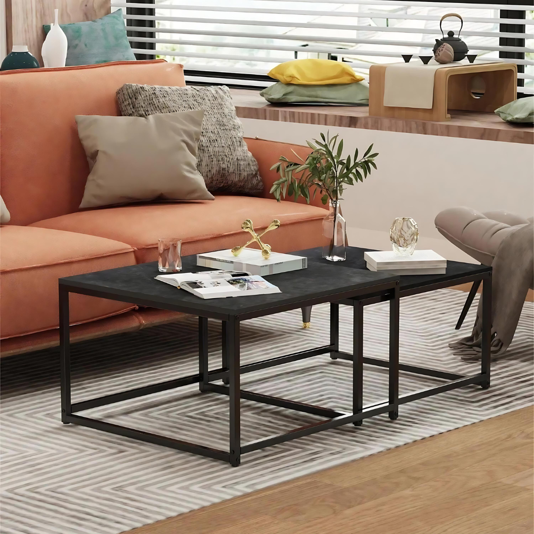 Harmony Marble Nesting Coffee Table Set