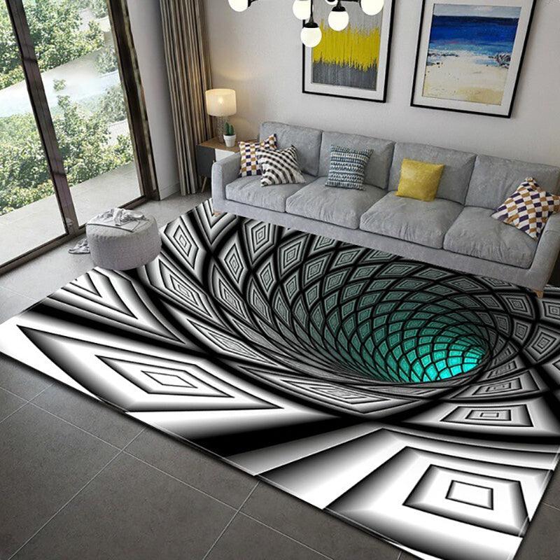 3D Visual Vortex Bedroom Covered With Carpet - Pacisia