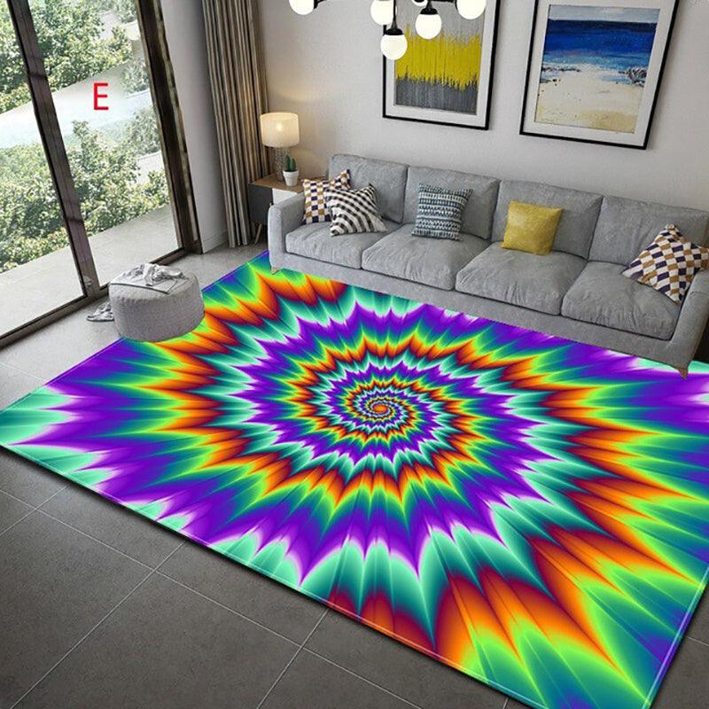 3D Visual Vortex Bedroom Covered With Carpet - Pacisia