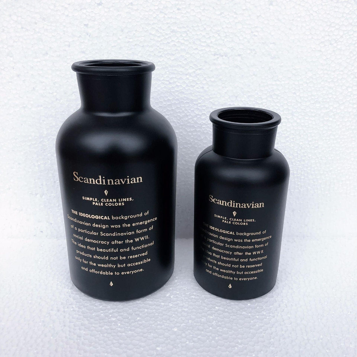 Ins wind vase glass bottle photo props flower arrangement water glass bottle hot stamping home decoration ornaments - Pacisia