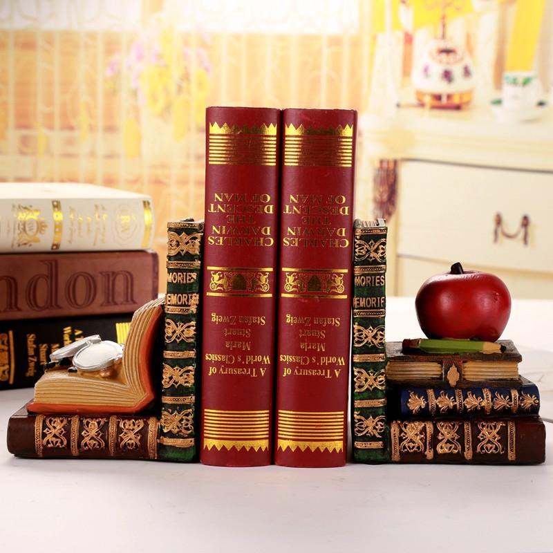 European Vintage Study Desk Decorations Bookend Books By Creative Fashion Bookstand Office Bookshelf - Pacisia