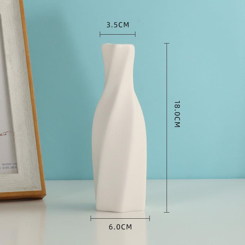 Ceramic Vase Frosted Particle Ceramic Dried Flower Vase Wholesale Living Room Decorative Flower Arrangement Ornaments - Pacisia