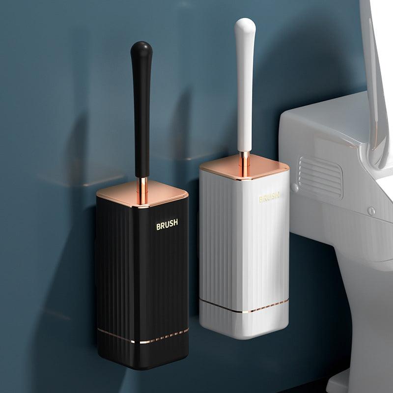 Household Toilet Washing Silicone Brush Storage Rack Wall-mounted Toilet Cleaning Toilet Set - Pacisia