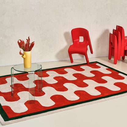 Living Room Coffee Table Checkerboard Carpet Modern Light Luxury Household Cashmere-like Floor Mat - Pacisia