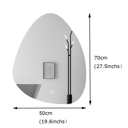 Upright Irregular Bathroom Mirror Smart 3 Color Adjustable LED Multifunction LIght With Bluetooth Speaker For Hotel Cloakroom - Pacisia