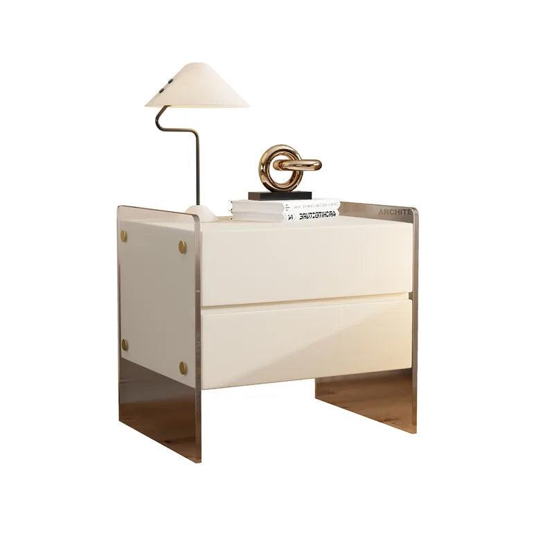Bedroom Modern Nightstand Drawers Storage Aesthetic Design Minimalist Nightstand Wood Beige Table De Chevet Home Furniture - Pacisia