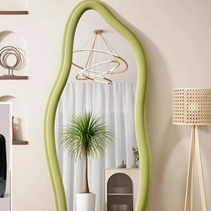 Unbreakable Wall Mirror Irregular Bedroom Salon Compact Mirror Asymmetric Aesthetic Espejo De Cuerpo Completo Home Decoration - Pacisia